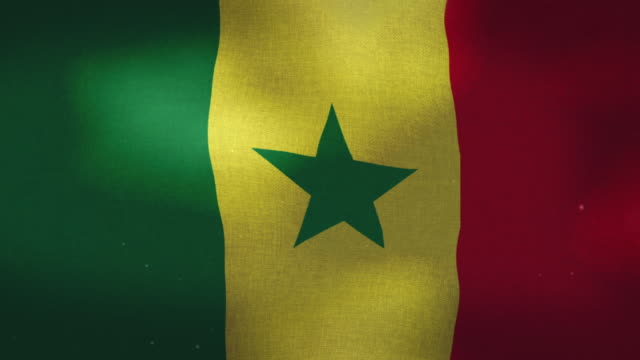 Bandera-Nacional-de-Senegal---agitando