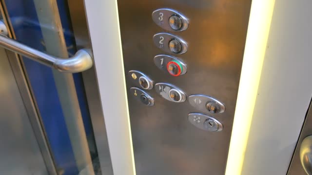Button-of-Lift-to-go-Up.-Metal-elevator.-Button-with-the-arrow-pointed-up.