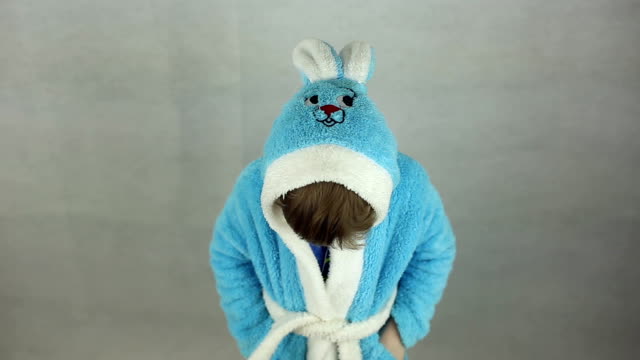 The-boy-in-the-costume-of-the-Easter-Bunny