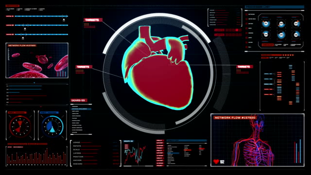 Scanherz.-Menschliches-Herz-Kreislauf-System.-Medizintechnik.