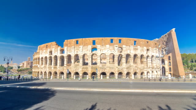 Das-Kolosseum-oder-Kolosseum-Timelapse-hyperlapse,-dem-Amphitheatrum-Flavium-im-Rom,-Italien