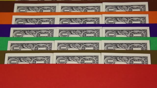 Paper-money-and-colorful-colorful-stripes.