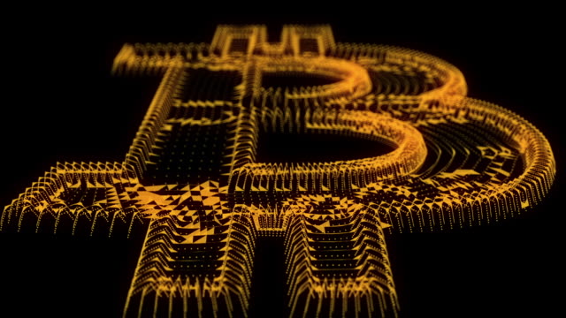 Bitcoin-logo-background-in-digital-style