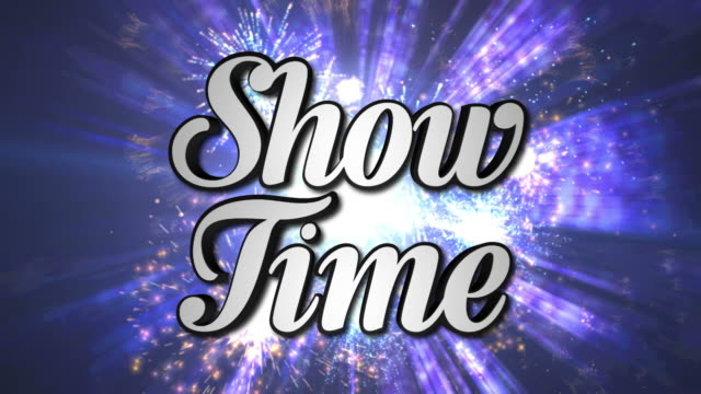 SHOW-TIME-Animation-Text-und-Diskothek-Tanz-Hintergrund,-Zoom-IN/OUT-Rotation-mit-Alpha-Kanal,-Schleife,-4-km