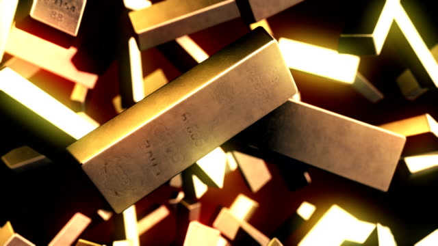 Abstract-CGI-motion-graphics-with-golden-bars