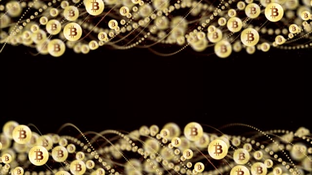 BITCOIN-Coins-Animation,-Background,-Rendering,-Loop