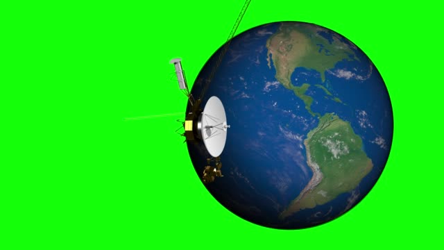 Voyager-Satellit-und-Erde.