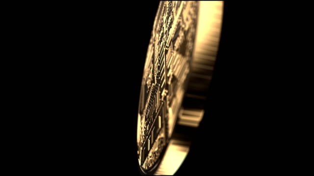 Bitcoin---close-up-shot---animación-renderizada
