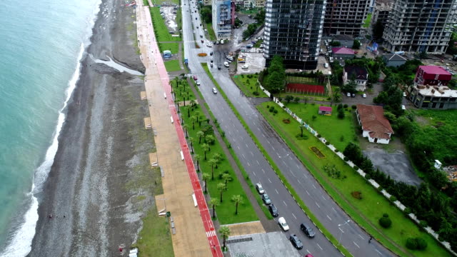 Aerial-view-of-Batumi-at-rainy-day-FullHD-shot