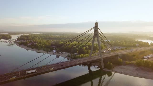 Video-of-bridge-at-sunset-in-Kyiv-Ukraine