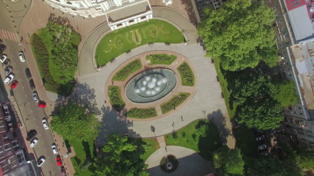Aerial-view-of-fountain-and-nearby-area-next-to-Odessa-Opera-and-Ballet-Theater