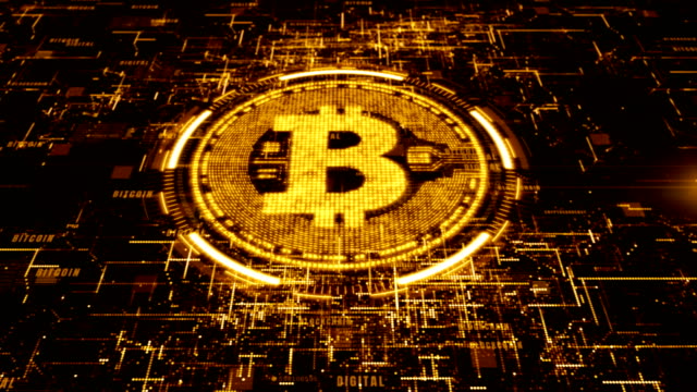Cryptocurrency-de-Bitcoin-en-el-ciberespacio-digital