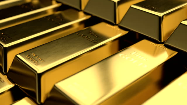 Close-up-view-of-fine-gold-bars