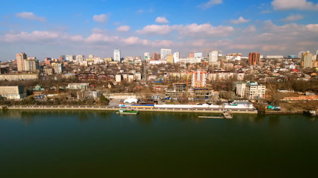 Scenic-spring-view-of-the-urban-architecture-with-Don-river-embankment.