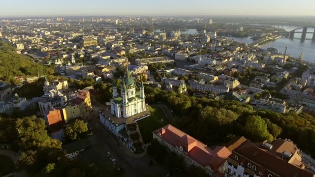 St.-Andrew's-Church-(Kiev)-Ukraine.-Cityscape-from-a-height.