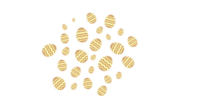 Ostereier-Muster-Pop-up-vom-Zentrum-Animation-4K-auf-weißem-Hintergrund