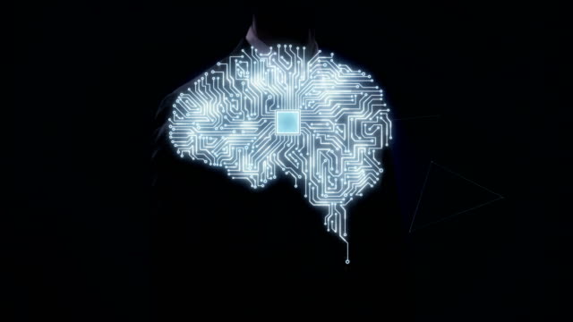 Businessman-touching-CPU,-chip-connect-digital-brain,-grow-artificial-intelligence,-IoT,-4k-movie.
