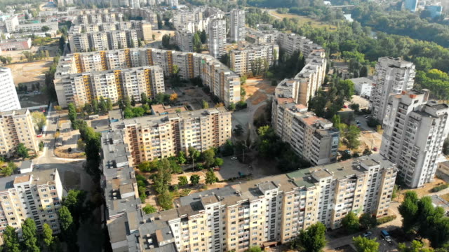 Aerial-view-of-Residential-multi-storey-buildings-in-the-city