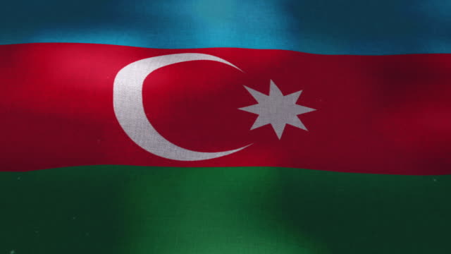 Aserbaidschan-Nationalflagge---winken