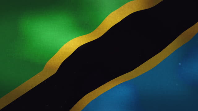 Tansania-National-Flag-Waving