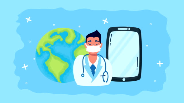 Arzt-mit-Smartphone-Telemedizin-App