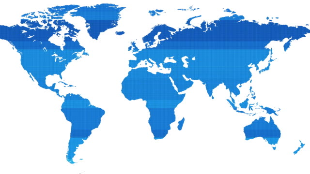 HUD-Bildschirm-blaue-Erde-Weltkarte-auf-weißem-Hintergrund---neue-Qualität-Welt-animiert-dynamischer-Bewegung-Videomaterial