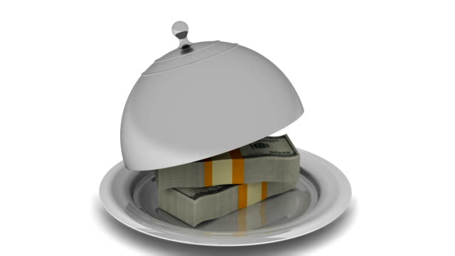 Packs-of-American-dollars-on-a-serving-tray