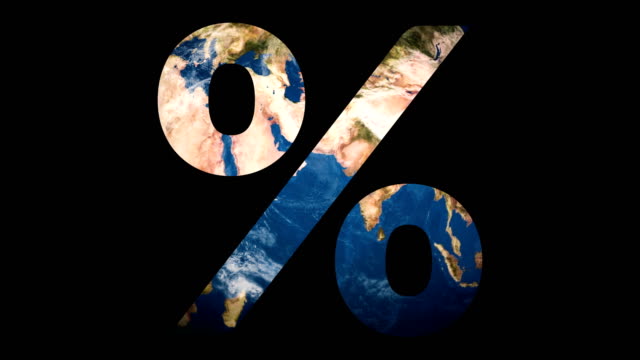 Icon-The-Percent-sign-revealing-turning-Earth-globe