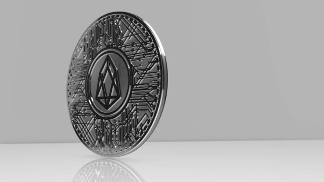 EOS-moneda-(EOS)-blockchain-cryptocurrency-altcoin-3D-Render