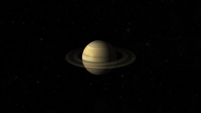 Rotating-Planet-Saturn---Center-Wide