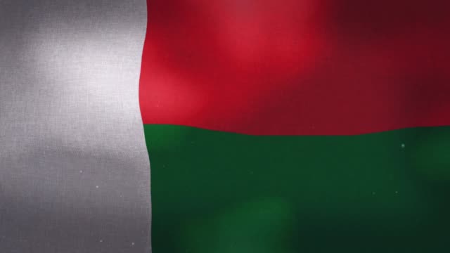 Madagaskar-Nationalflagge-Waving