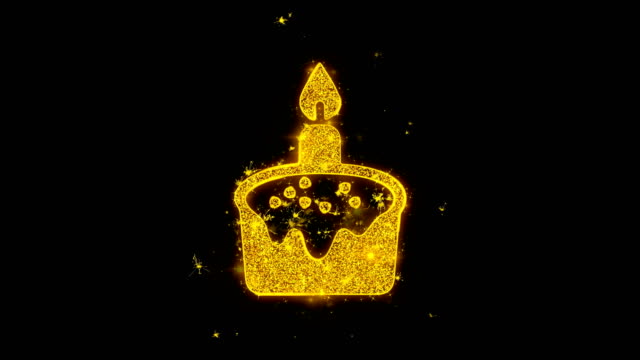 Birthday-Easter-Cake-Icon-Sparks-Particles-on-Black-Background.