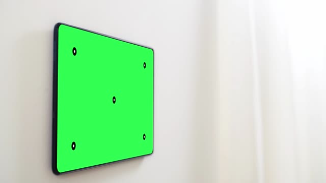 chroma-pantalla-verde-clave-en-la-tableta-PC-en-casa-inteligente