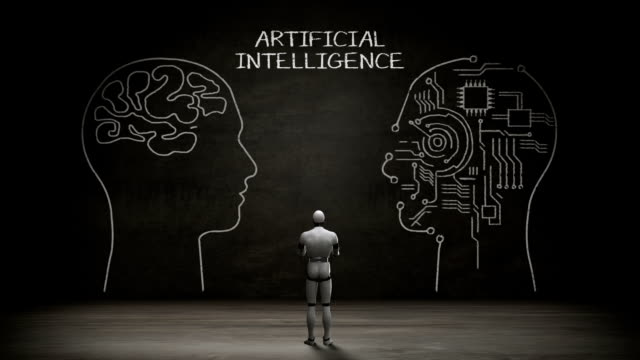 Pared-de-pie-de-robot,-concepto-de-letra-de-'Inteligencia-Artificial'-en-chalkboard.1.