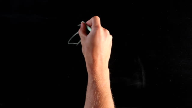 Drawing-money-sign-with-chalk
