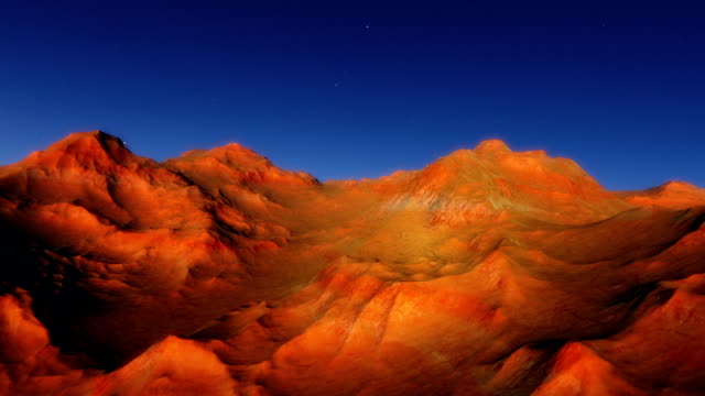 No-Mans-Land---un-repaso-animación-que-muestra-un-exoplaneta-rocoso-sin-vida-bañada-por-la-luz-del-sol-durante-la-tarde