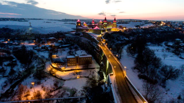 Antigua-fortaleza-en-la-antigua-ciudad-de-Kamyanets-Podilsky,-Ucrania