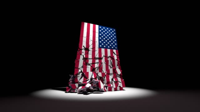 Colapso-de-Estados-Unidos-Estados-Unidos-bandera-americana-de-Estados-Unidos-de-América-4k