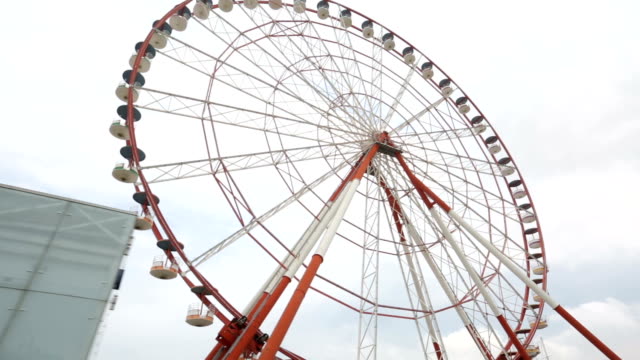 Ferris-wheel-in-Batumi-amusement-park,-sightseeing-in-city,-landmark,-tourism