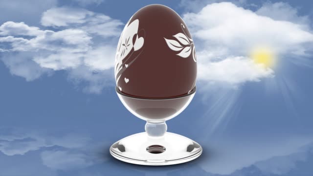 Ilustración-3D-vídeos.--Decoraciones-de-huevo-de-Pascua