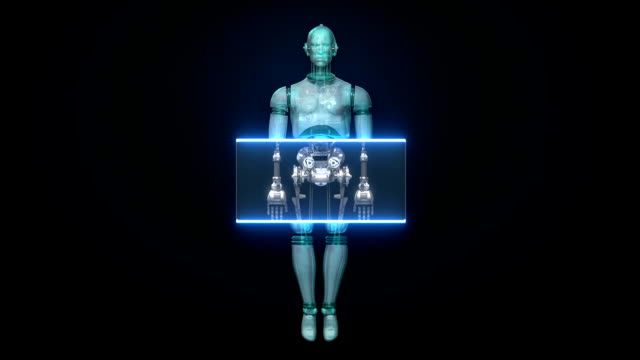 Scannen-3D-Roboter-Körper