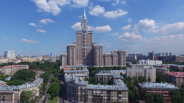 Aerial-Moscow-District-Buildings-and-houses-Cityscape
