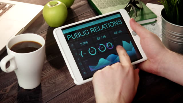 Checking-public-relations-records-using-digital-tablet