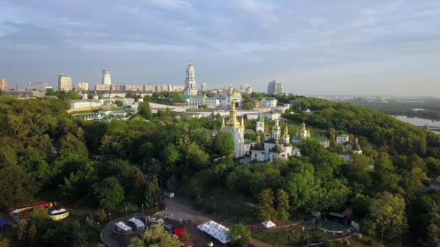 Aerial-view-of-Kiev-Pechersk-Lavra-Ukrainian-Orthodox-Monastery