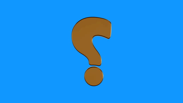 soft-gold-question-sign-spinning-animation-seamless-loop-on-blue-background---new-quality-unique-financial-business-animated-dynamic-motion-video-footage
