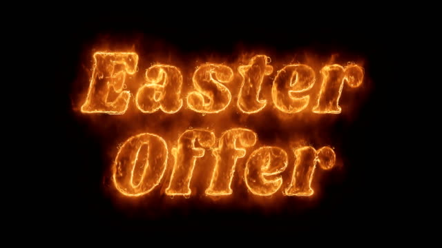 Easter-Offer-Word-Hot-Animated-Burning-Realistic-Fire-Flame-Loop.