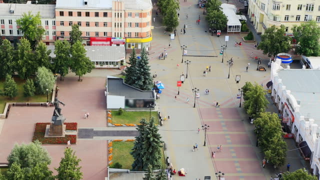Top-down-view-of-pedestrian-street-in-city-centre