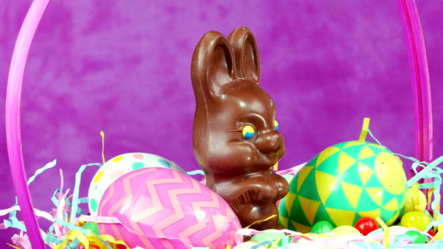 Schokolade-Ostern-Bunny-Korb