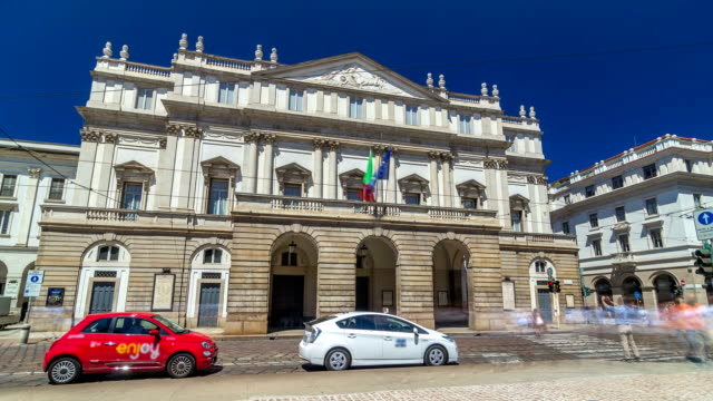 Main-concert-hall-of-Teatro-alla-Scala,-an-opera-house-timelapse-hyperlapse-in-Milan,-Italy