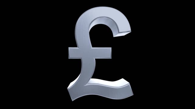Libra-signo-símbolo-loop-girar-negocios-finanzas-impuestos-Inglaterra-Gran-Bretaña-brexit-4k